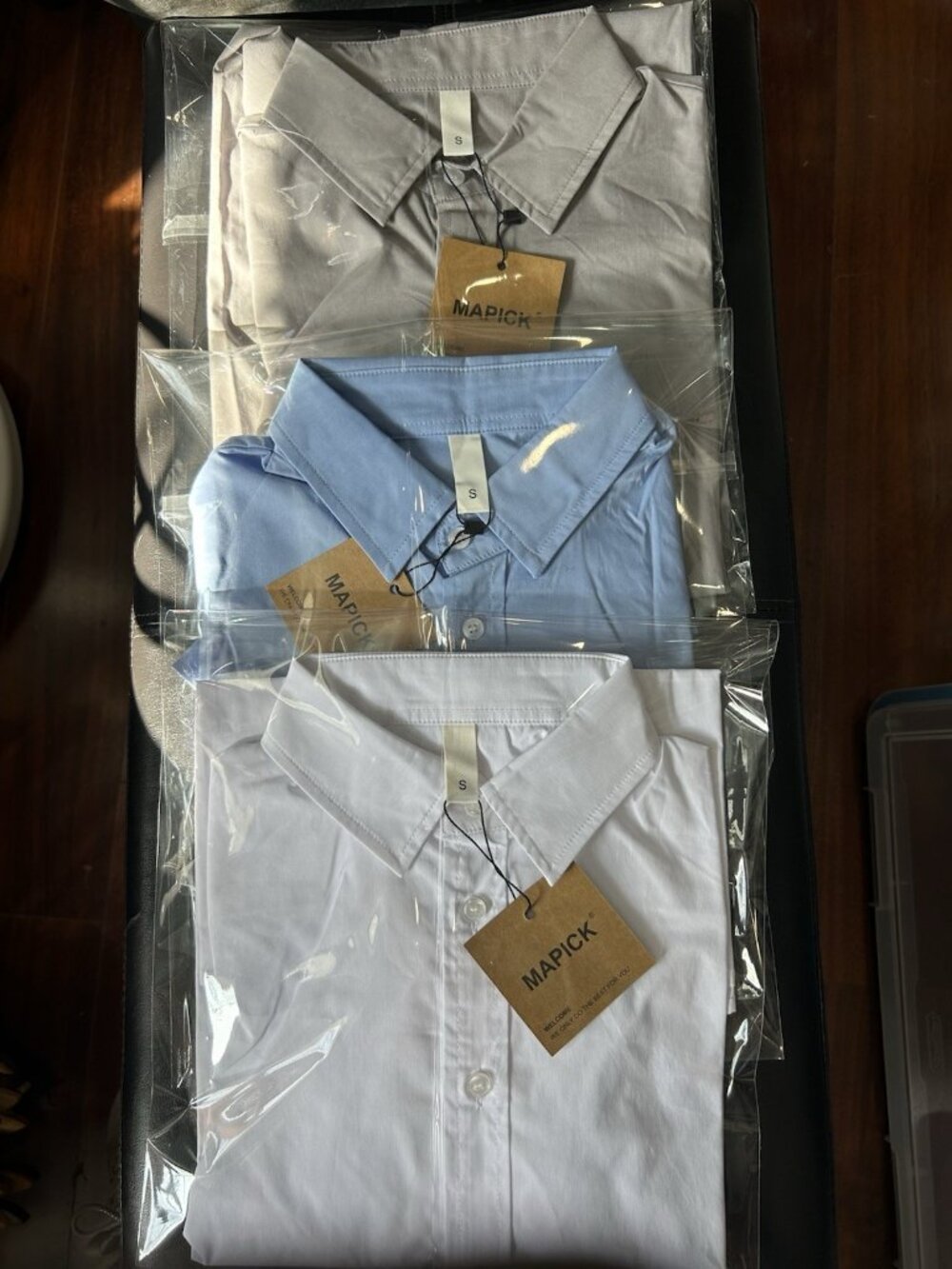 MAPICK LOT OF 3 | SMALL | MEN'S SHORT SLEEVE DRESS SHIRTS | NWT | RETAIL $90